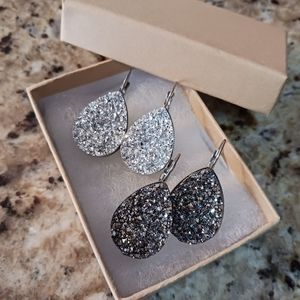 Druzy Teardrop Earrings Bundle